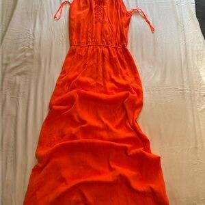 Daniel Cremieux Vibrant Orange Maxi Dress